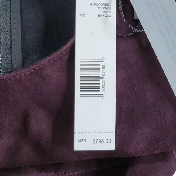 ELIE TAHARI EMILY 100% Lamb Suede Front Short Sleeve size 8 - Picture 2 of 7